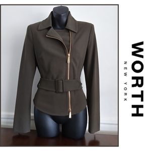 🆕Breen Stretch Crepe Belted Jacket by Worth NY
